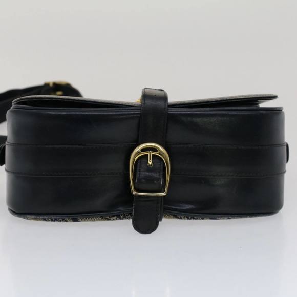 CELINE C Macadam Canvas Shoulder Bag Navy Auth ar10062